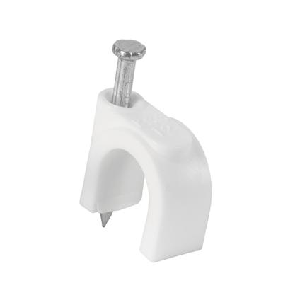 GRAPA PARA CABLE REDONDO 16 MM BLANCA BOLSA 20PZAS VOLTECK (48276)